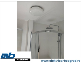 Ugradnja plafonjerke u kupatilu - Električar Beograd Tim