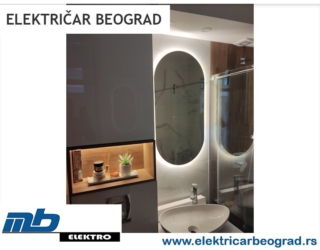 Ugradnja osvetljenja kupatila - ogledalo - Električar Beograd Tim